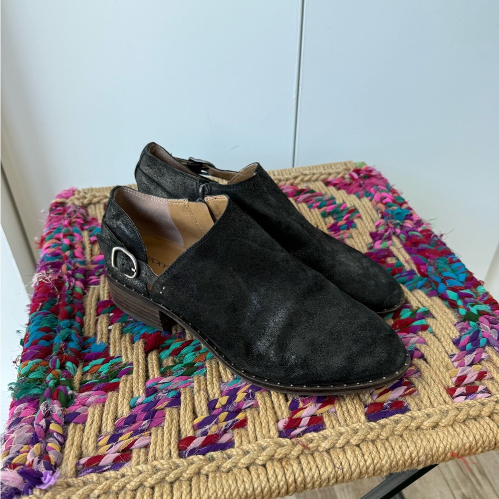 Lucky Brand Black Ankle Boots